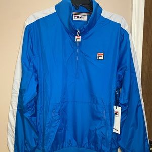 Fila men SZ large ocean blue windbreaker jacket